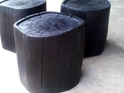 Wood-turnings, Side Tables│Burnt Finish
